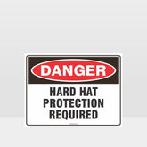 Custom Gate Signs,Danger Hard Hat Protection Required Sign